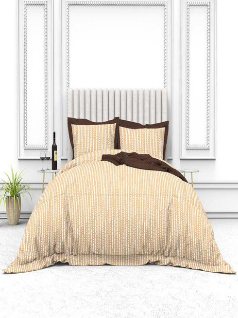 Tuscan Summer 100% Cotton King Size Bedsheet with 2 Pillow Covers -1